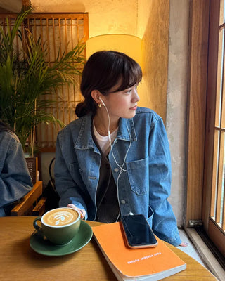 Denim pocket single jacket