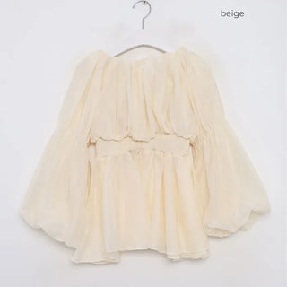 Balloon off-shoulder blouse