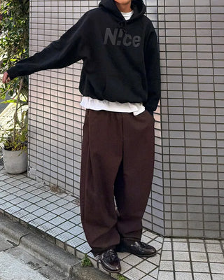 Classic pleated wide-leg pants
