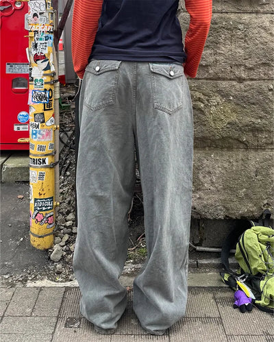 (Unisex) Back Button Balloon Pants