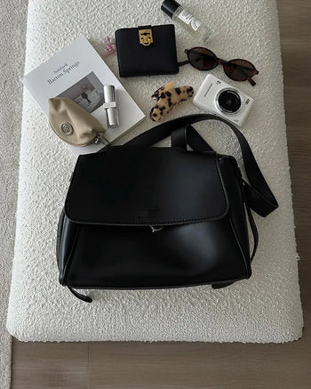 Flap belt shoulder bag