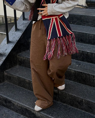 String cotton pants