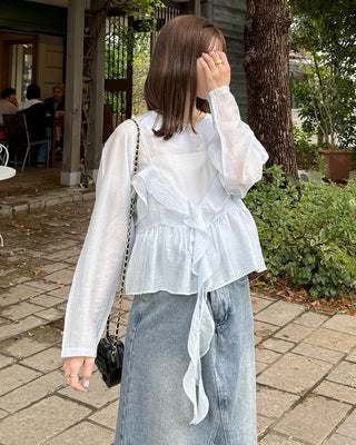 Frill Bistier Blouse Set