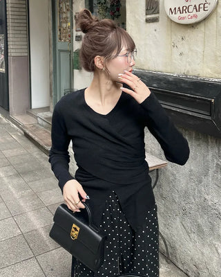 Wrap Point Slim Fit Knit