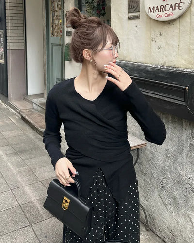 Wrap Point Slim Fit Knit