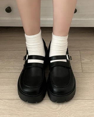 Platform Mary Jane loafers