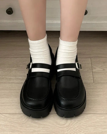 Platform Mary Jane loafers