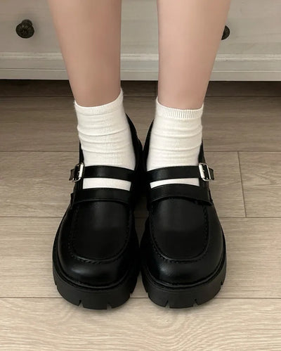 Platform Mary Jane loafers