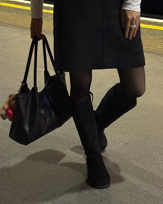 Leather tote bag