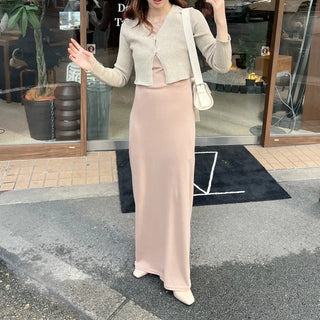 Basic slim long dress