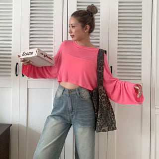 Loose-fit cropped T-shirt
