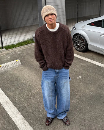 Double knee carpenter denim pants