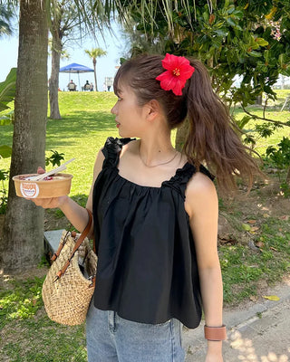 Frill sleeveless blouse