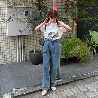 Pintuck pointed denim