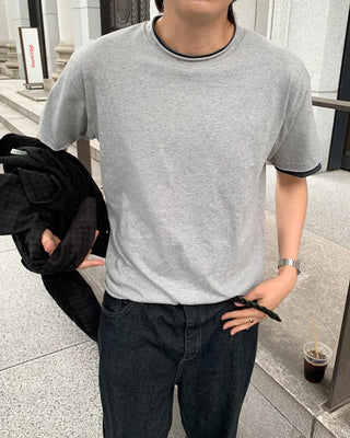 Cutting Layered Cropped T-Shirt