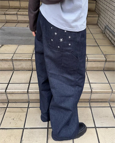 (Unisex) Pocket Star Denim Pants