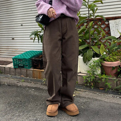 Cotton wide-leg pants