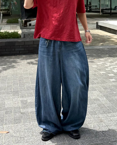 Balloon Wash Denim Pants