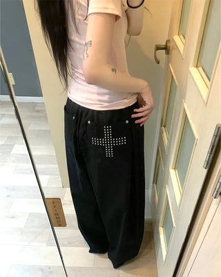 Pocket Cross Point Wide Pants
