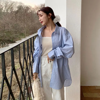 Oversized striped shirt