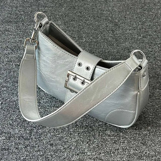Silver buckle bag