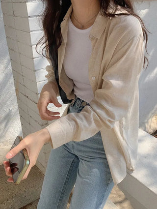 Linen shirt blouse