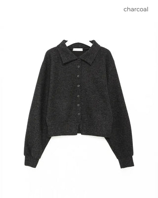 Balloon collar cardigan