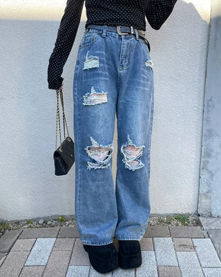 Vintage wide-fit denim pants