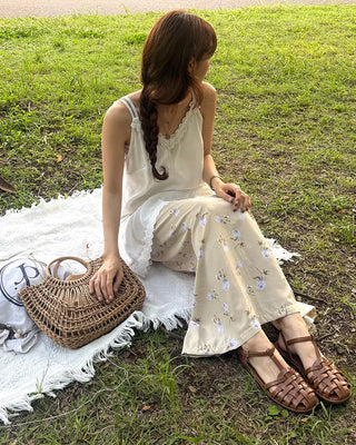 Flower long skirt