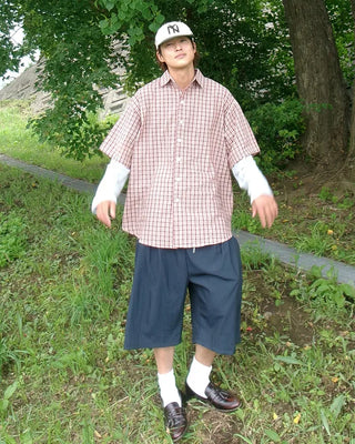 Checked half shirt