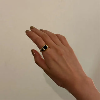 Acrylic Bordeaux Square Ring