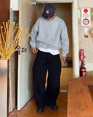 Pants with a diagonal panel design