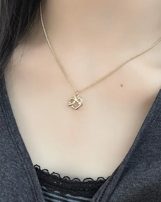 Heart Pretzel Necklace