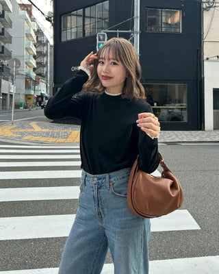 Slim-fit frill detail knit