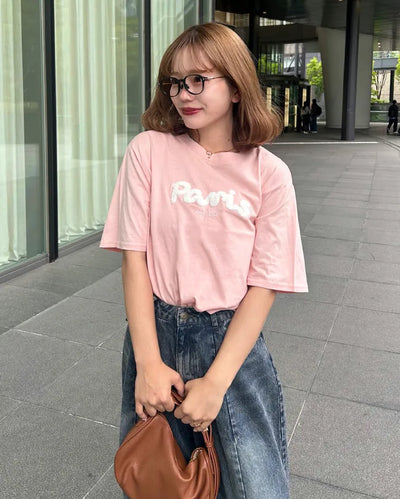 Lettering Short-Sleeved T-Shirt