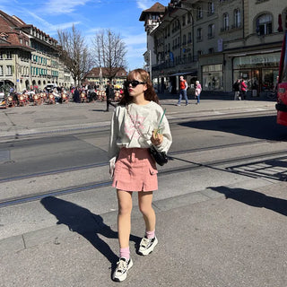Colored cargo skirt