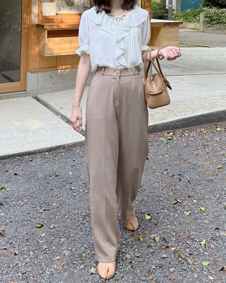 Simple straight-fit slacks