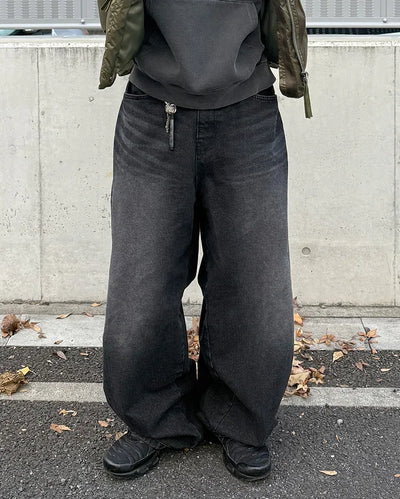 Pumpkin Wash Wide Denim Pants