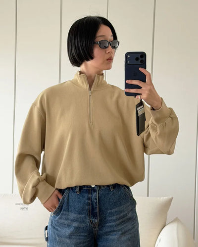 Half-zip sweatshirt