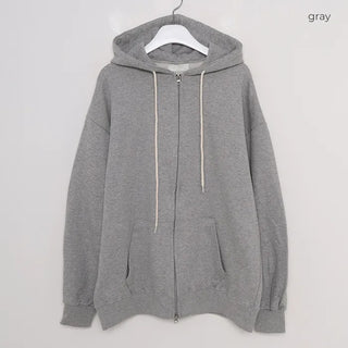 (Unisex) Plain Zip Hoodie