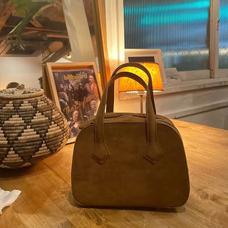 Square suede bag
