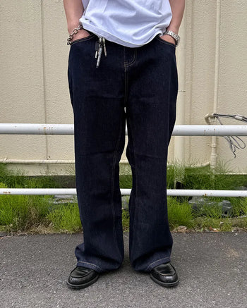Wide selvedge denim pants