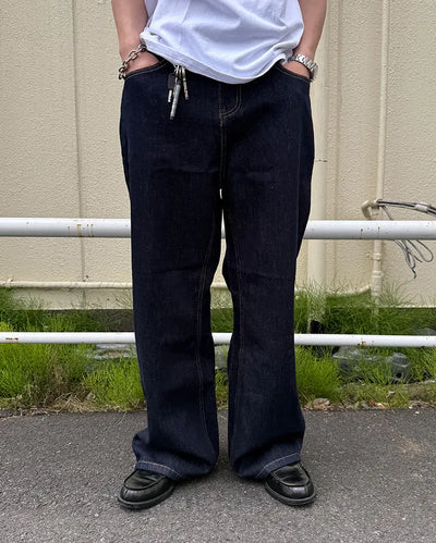 Wide selvedge denim pants