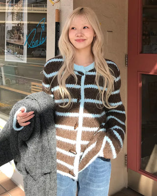 Duffle Point Border Cardigan