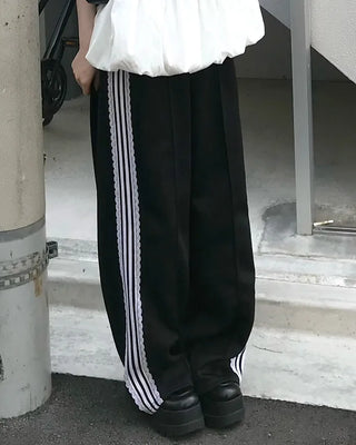 Side Lace Wide Pants