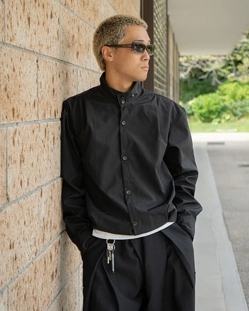 High-neck blouson