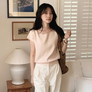 Slim boat neck knit