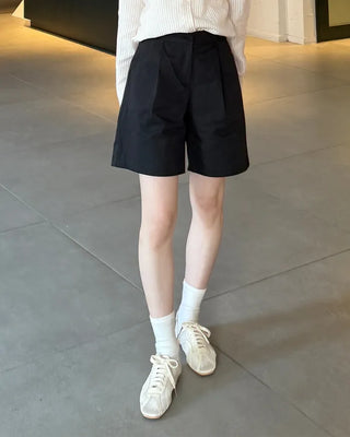 Pintuck shorts