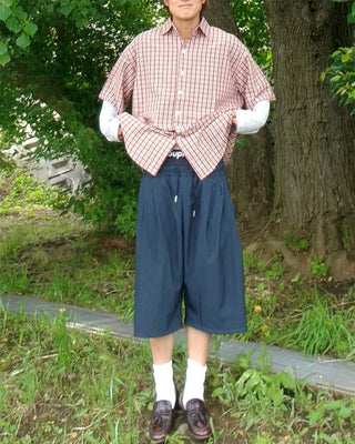 Two-pleat easy shorts