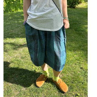 Checked Bermuda Pants